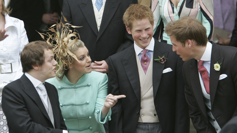 The four step-siblings laughing together