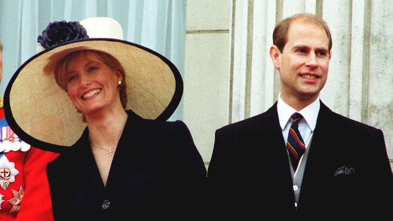 Prince Edward and Sophie smiling 