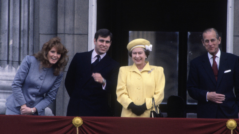 Sarah Ferguson on the balcony with royal family 