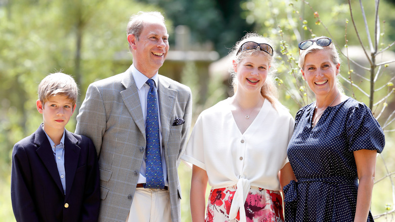 Prince Edward, Sophie, their children smiling