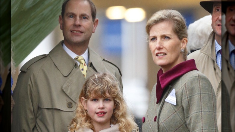 Prince Edward, Sophie with daughter Louise  