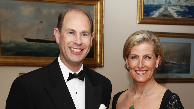 Prince Edward and Sophie smiling 