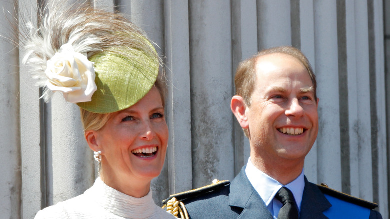 Sophie, Prince Edward smiling in public