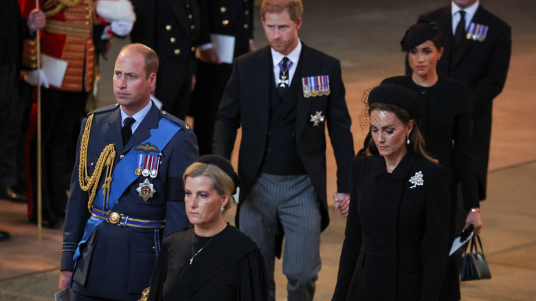 Royals at the queen's funeral