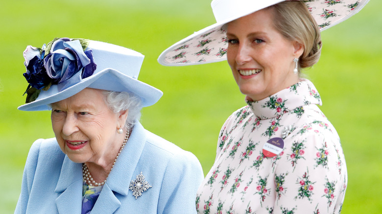 Queen Elizabeth II and Sophie Rhys-Jones