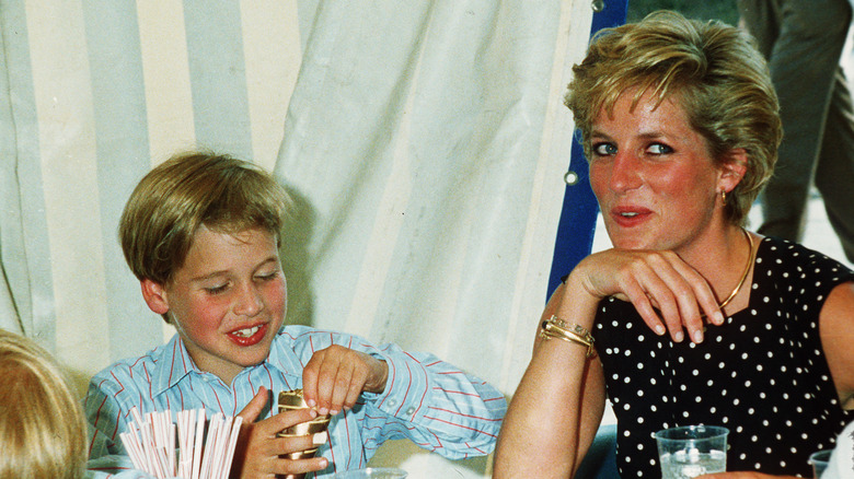 Prince William with Diana Spencer 