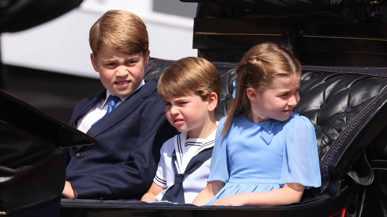 Prince George with his siblings 