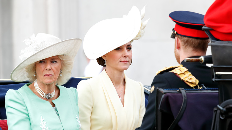 Camilla Parker Bowles, Kate Middleton, and Prince Harry