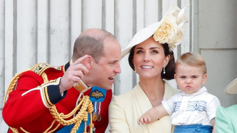 Prince William, Kate Middleton, and Prince Louis