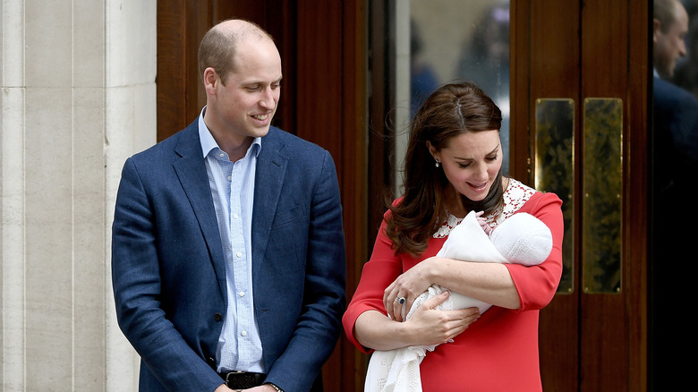 Prince William, Kate Middleton, and baby Prince Louis