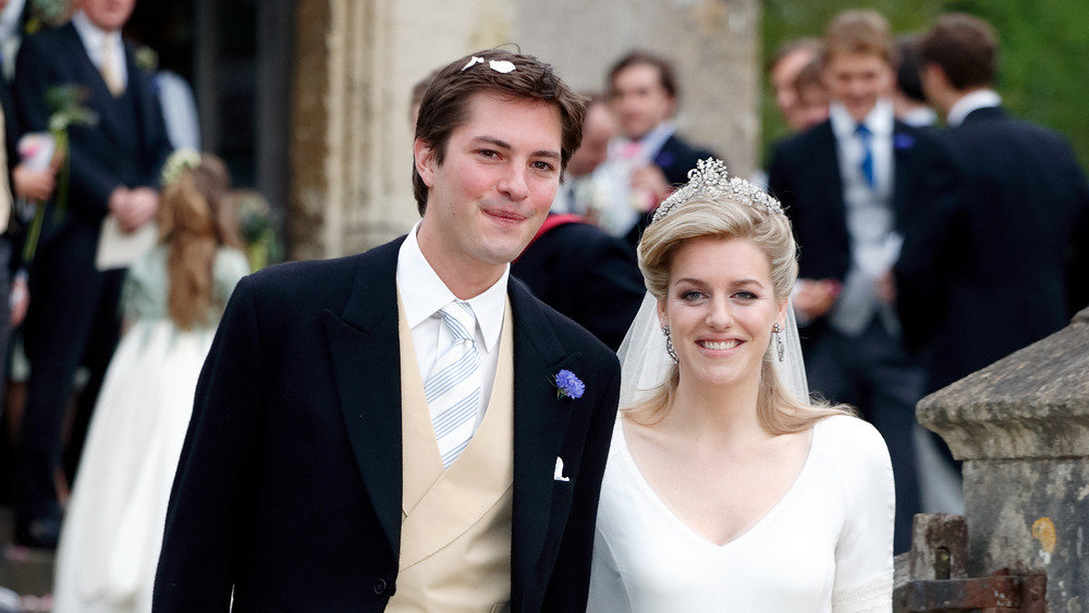 Harry Lopes and Laura Lopes on their wedding day