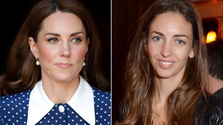 Split image of Princess Catherine & Rose Hanbury