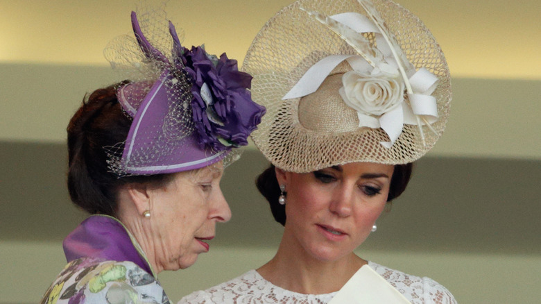 Princess Anne and Kate Middleton in conversation