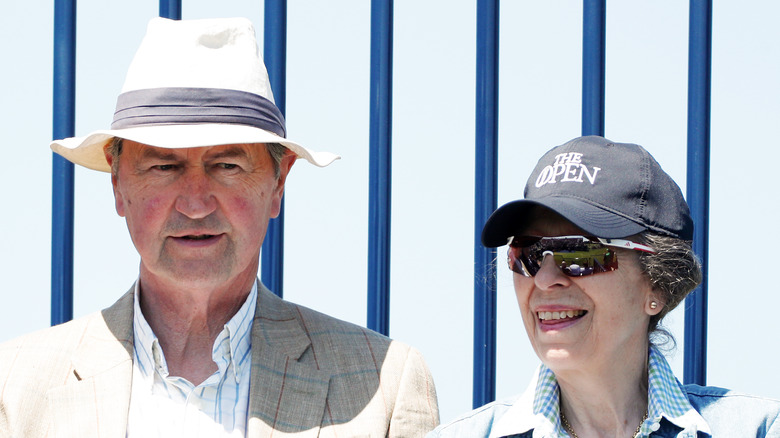 Princess Anne and Timothy Laurence, both smiling