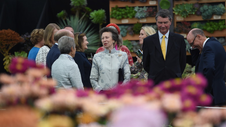 Princess Anne, Timothy Laurence at flower show