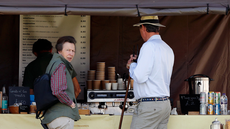 Princess Anne, Timothy Laurence getting coffee