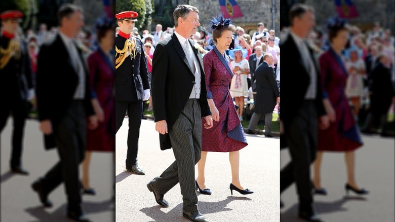 Timothy Laurence, Princess Anne attending wedding