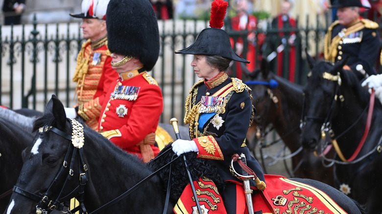 Princess Anne on horseback 