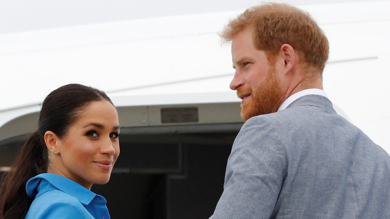 Prince Harry and Meghan Markle at an event 