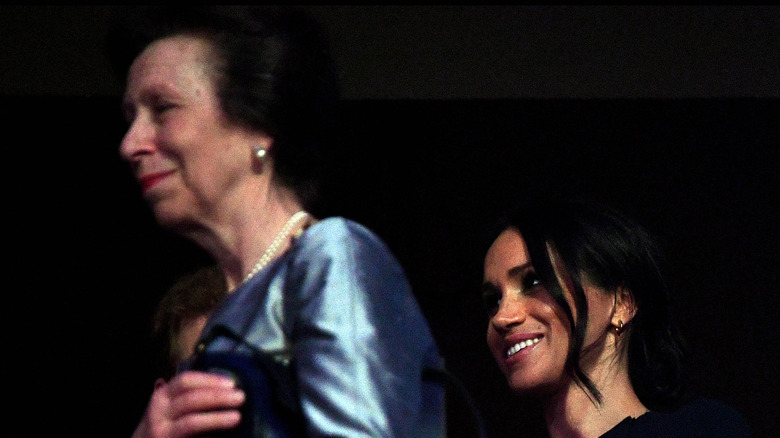 Meghan Markle and Princess Anne at an event 