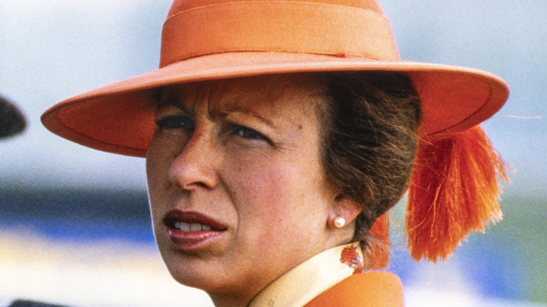 Princess Anne looking serious