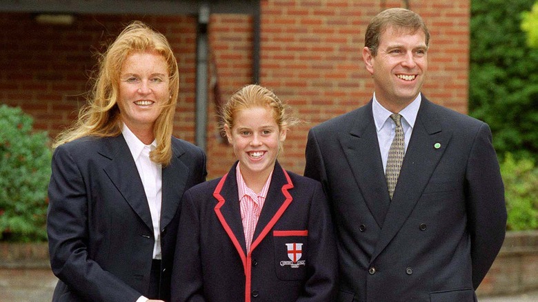 Princess Beatrice with her parents, 2000