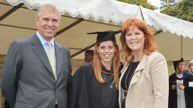 Princess Beatrice's fiance Edo with Beatrice and Sarah "Fergie" Ferguson