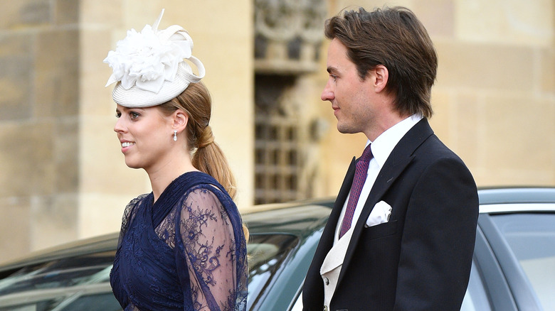 Princess Beatrice and Edoardo Mapelli Mozzi at Lady Gabriella Windsor's wedding