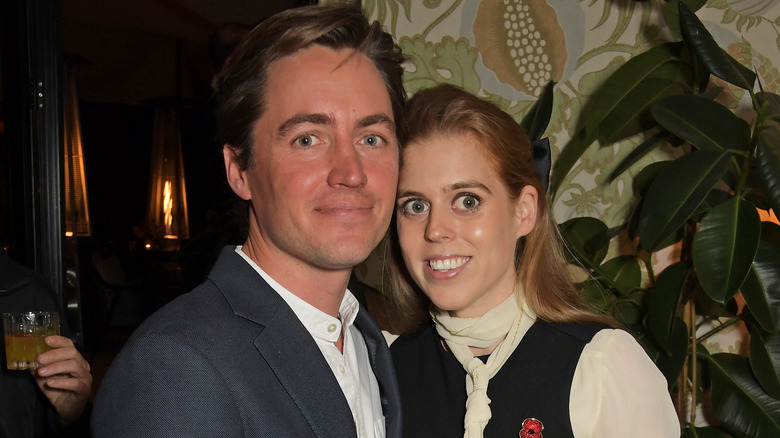 Edoardo Mapelli Mozzi and Princess Beatrice smiling