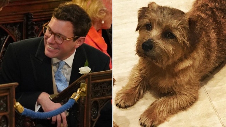 Princess Eugenie's dog Jack, and her fiancé Jack Brooksbank