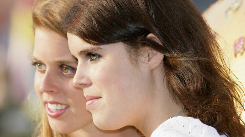 Princesses Eugenie, Beatrice posing together