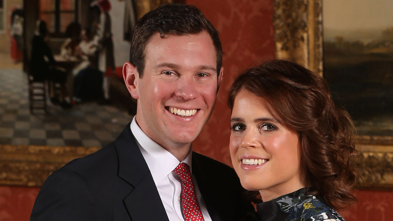 Eugenie and Jack Brooksbank smiling