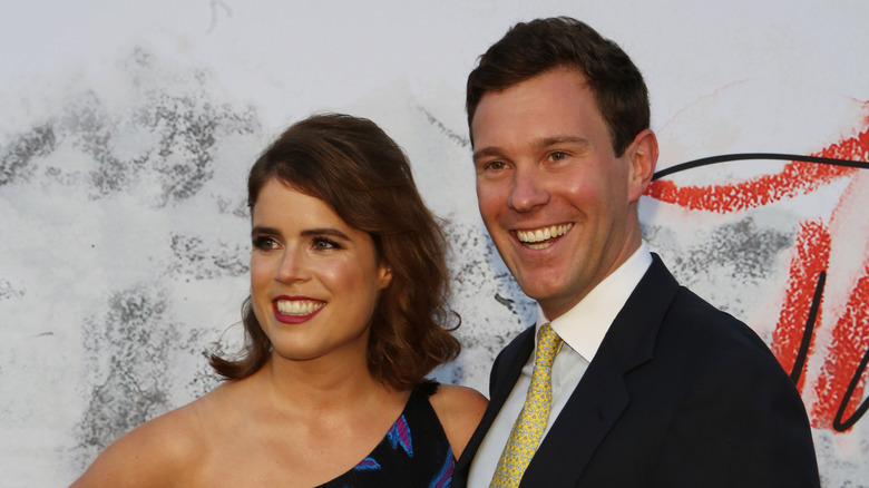 Eugenie and Jack Brooksbank smiling