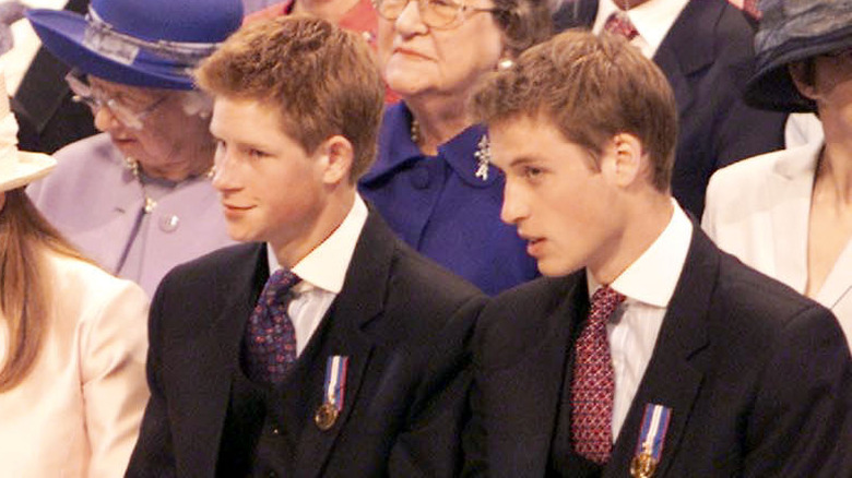 Young Princes Harry and William at the Golden Jubilee 