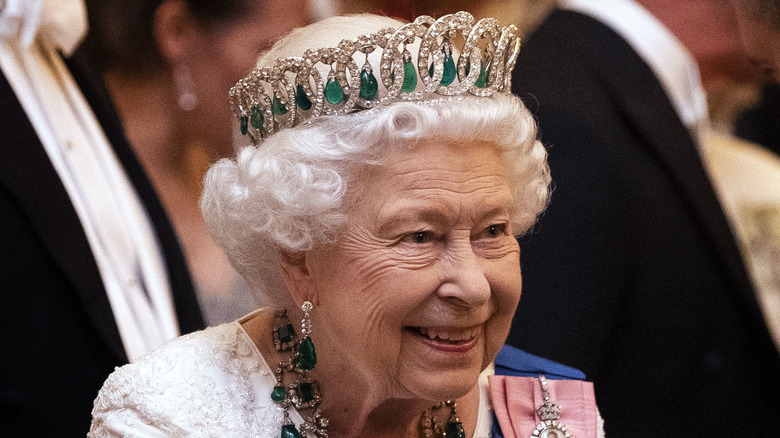 Queen Elizabeth smiling