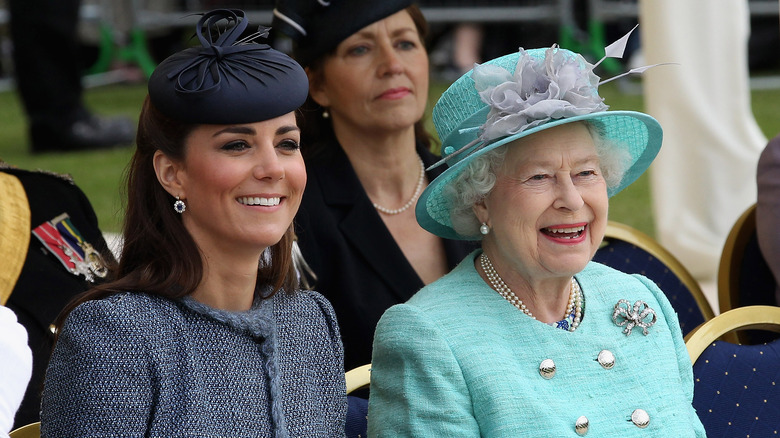 Kate Middleton/Princes Catherine and Queen Elizabeth smiling together