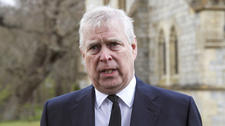 Prince Andrew looking beleaguered 