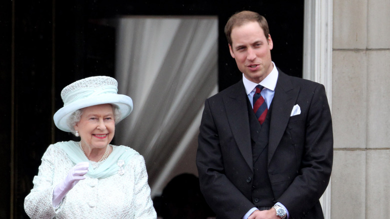 Prince William and Queen Elizabeth