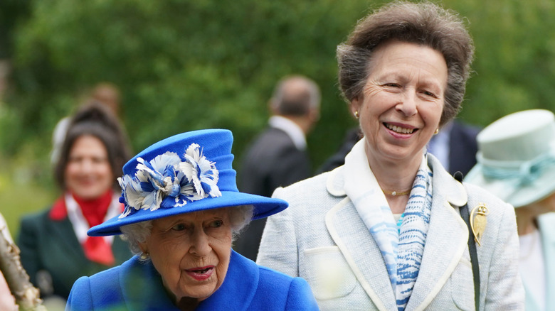 The Queen and Princess Anne attend an event