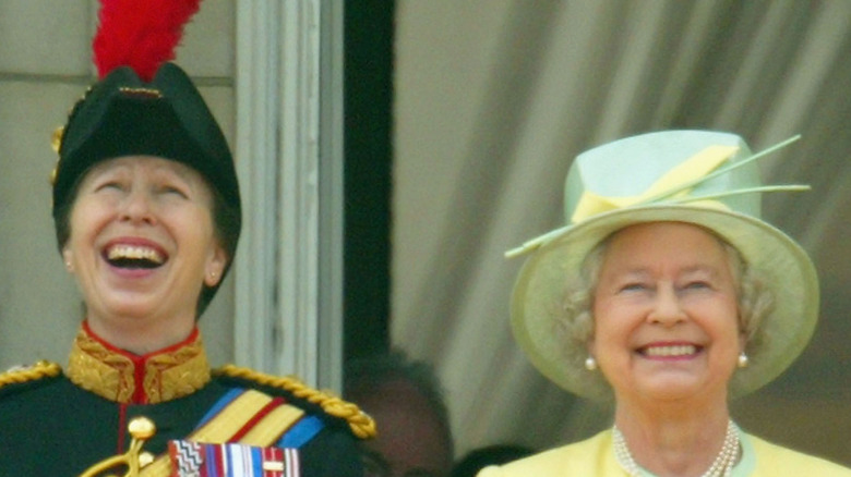 Princess Anne shares a laugh with Queen Elizabeth