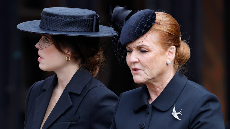 Princess Beatrice and Sarah Ferguson attend the queen's funeral