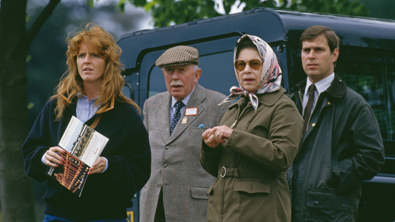 Queen Elizabeth, Prince Andrew and Sarah Ferguson enjoy a family outing