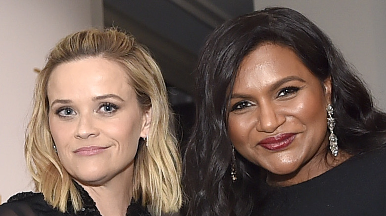 Reese Witherspoon and Mindy Kaling posing