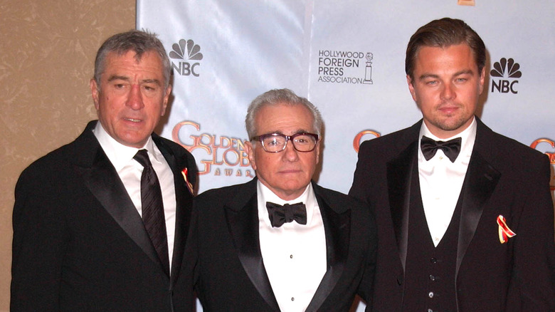 Robert De Niro and Leonardo DiCaprio with Martin Scorsese 