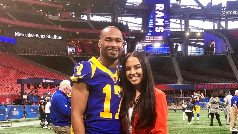 Robert Woods and Alexandra Barbee Super Bowl