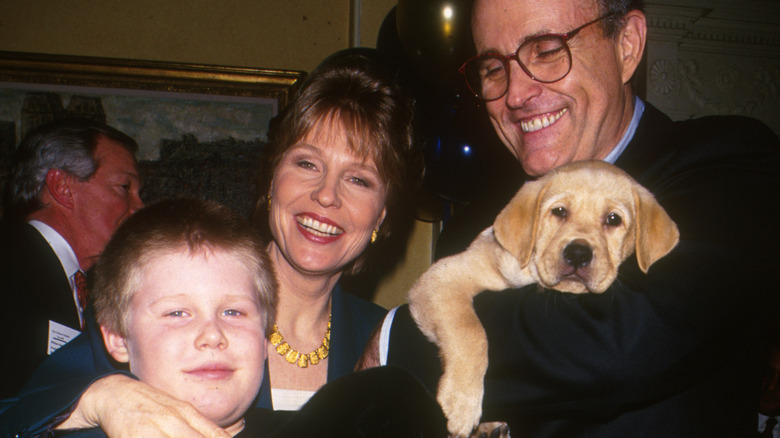Rudy Giuliani, Donna Hanover, Son Andrew in 1990s