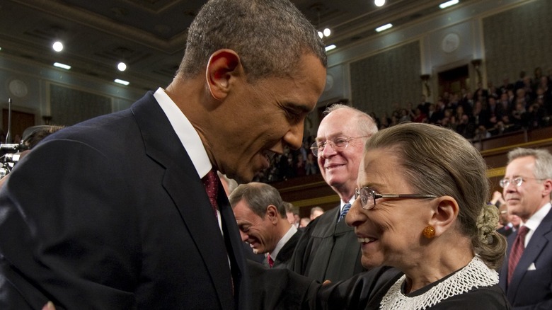 Barack Obama and Ruth Bader Ginsburg