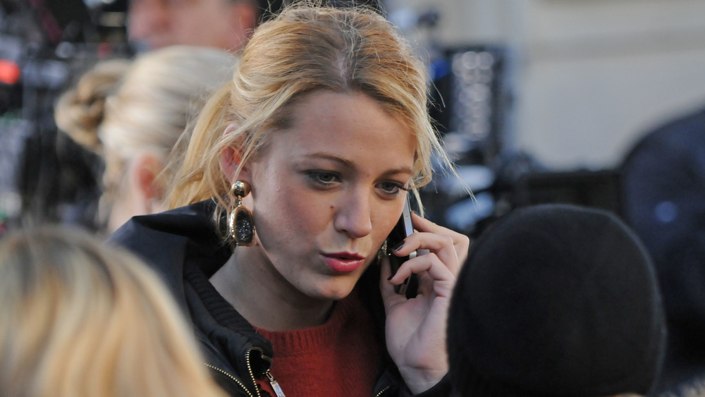 Blake Lively talking on a cell phone