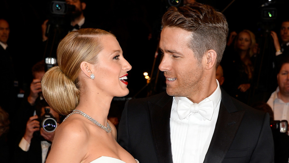 Ryan Reynolds and Blake Lively in black tie attire