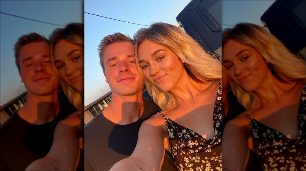 Sadie Robertson and Christian Huff in a sunset selfie